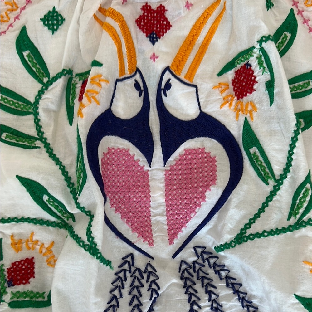 FARM Rio White Maxi Skirt with Colorful Floral Embroidery - Picture 4 of 9